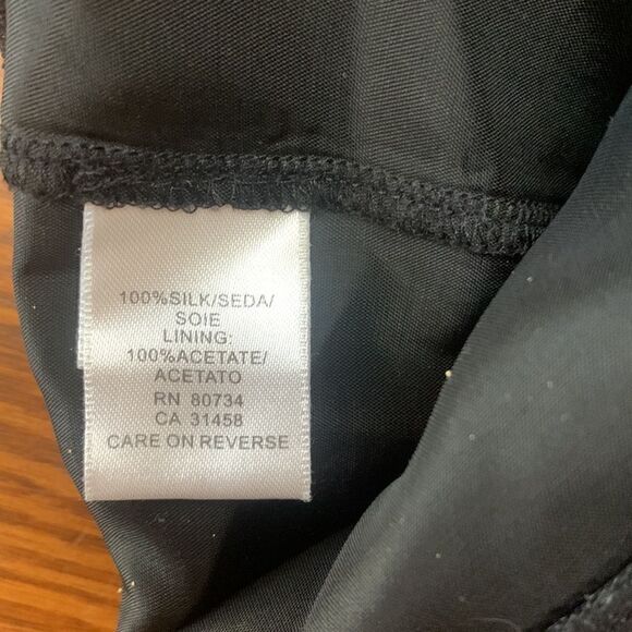 BCBGMaxAzria Strapless Silk Cocktail Dress Black and White Size 6 - Picture 6 of 8